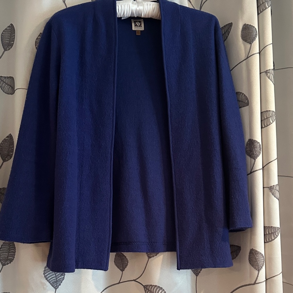 Women's Blue Open Front Jacket